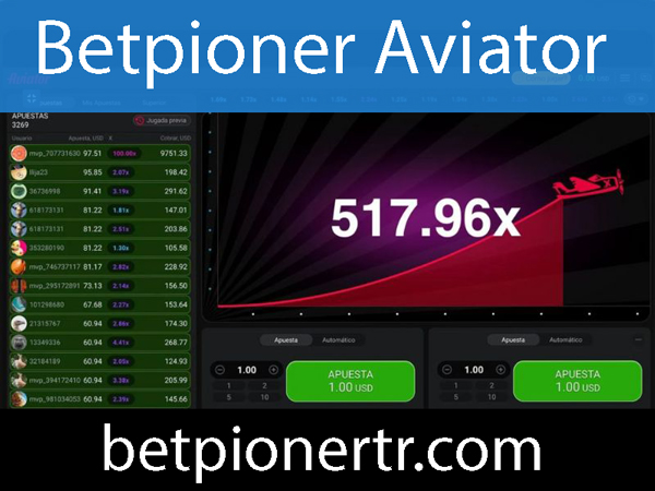 Betpioner aviator uçuş oyunuyla dikkat çekmektedir.